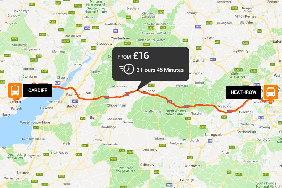 Heathrow Airport to and from Gatwick Airport, Bristol and Cardiff