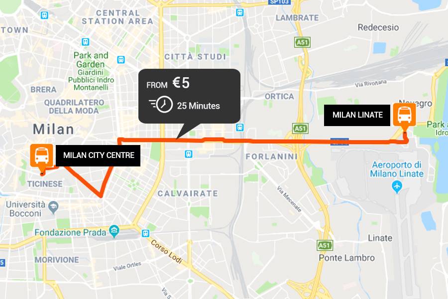 Milan-Linate Airport to/from Milan City Centre Milan-Linate Airport to/from Milan City Centre